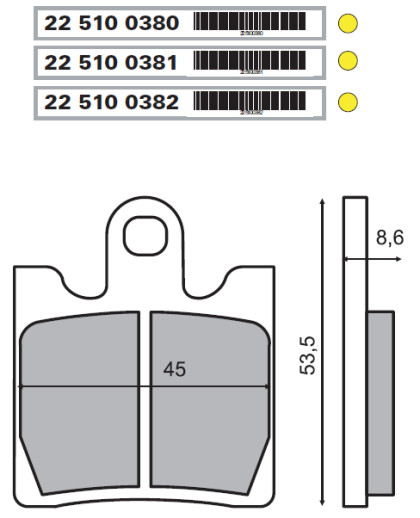 Placute frana fata Suzuki Burgman 250cc/RMS 0380