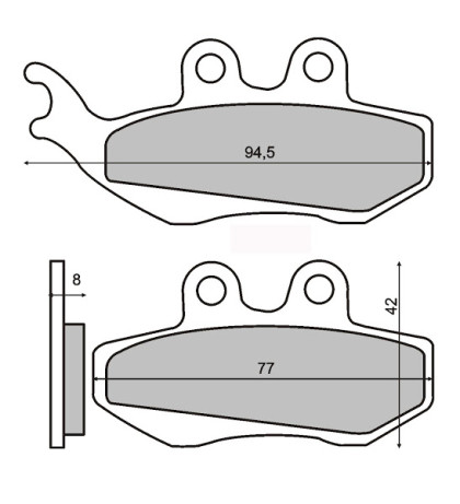 Placute frana Piaggio Hexagon Lx-Skipper St 125cc/RMS 0360