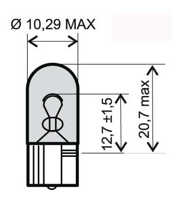 Bec 12V-3W T10/