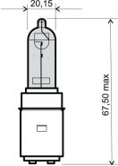 BEC FAR HALOGEN ALBASTRU (BA20D) 12V 35/35W