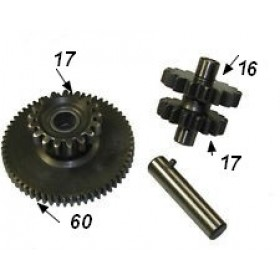 Pinion reductie set 17/60+17/16 dinti ptr el.motor cu 11 dinti motor CG