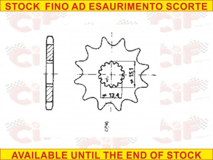 Pinion fata Garelli Z11/CIF 0531