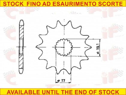 Pinion fata Garelli Z10/CIF 0515